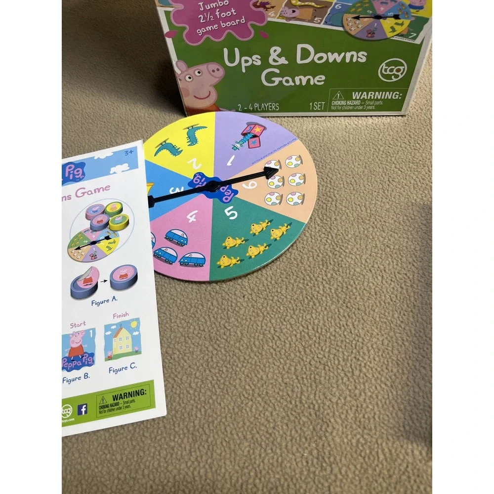 Peppa Pig Ups and Downs Game Jumbo 2 1/2 Foot Game Board TCG 2-4 Players‎